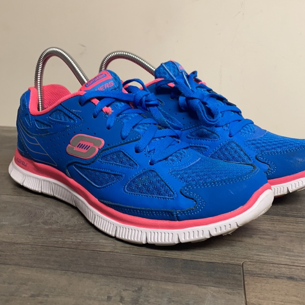 Sketchers women’s sneakers blue size 10 used good condition - Picture 9 of 13